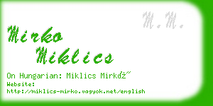mirko miklics business card